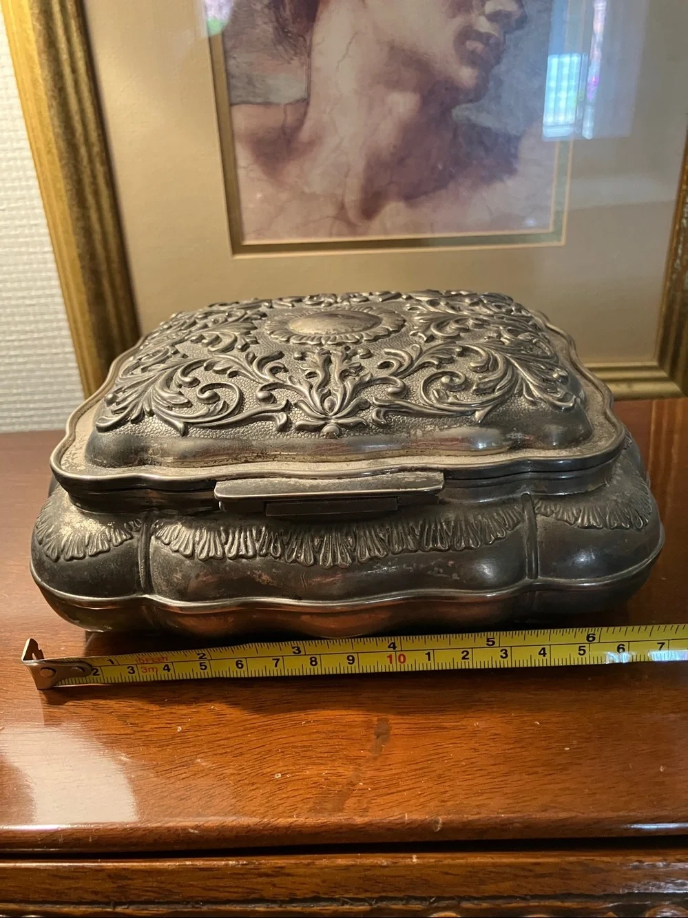 ornate silver jewelry box